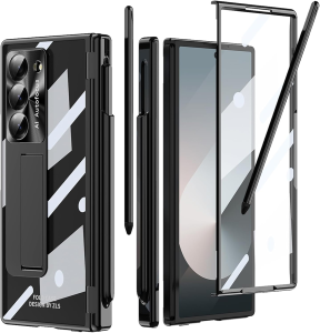 2025Hinge Protection Holder Pen Slot Phone Case for Samsung Galaxy Z Fold 6 Fold 7 Shockproof Shell Cover09/01