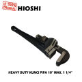 TEKIRO Kunci Pipa Pipe Wrench Kunci Ledeng 12 Inch Heavy Duty Kunci Monyet 12'' / Kunci Monyet Heavy Duty 10 inch Max.1 1/4" Kunci Pipa Ledeng Hitam Hioshi. 