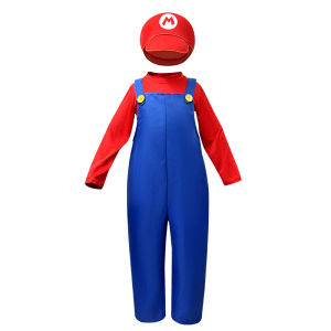 Popular Halloween Costume for Foreign Trade: Super Mario Princess Peach Dress cosplay Game-themed couples uniforms