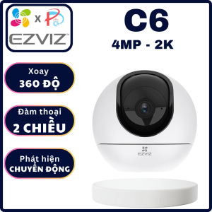 CAMERA IP WIFI EZVIZ C6 4MP 2K - Hỗ trợ bằng tầng kép 5G Xoay 360 độ Đàm Thoại 2 chiều Điều khiển và nhận dạng hành động vẫy tay