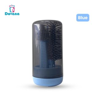 Dovana Pembersih Botol Bayi 4 in 1 Sikat Sedotan Silicone Portable Bottle Brush Set With Drying Base