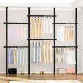 Clothes Hanging Rack Cabinet Wardrobe For Clothes Drying Rack Hanger Rack Open Wardrobe Metal Indoor Simple Wardrobe. 