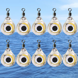 10Pcs Battery Powered Fishing Lures - Mini Eye Shape for Effective Seawater and Freshwater Fishing