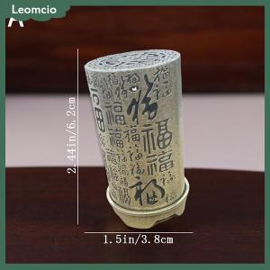 [Leomcio] กระถางธูปอัลลอยทรงสี่เหลี่ยมทรงกระบอกแนวตั้งธูปหอมในร่มเครื่องประดับบ้านหัวเผาแบบจีน