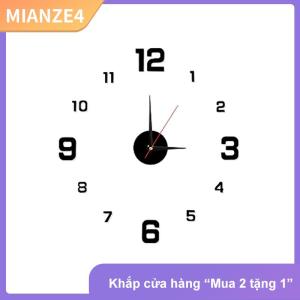 [COD] MIANZE4 Tự làm đồng hồ treo tường cho văn phòng nhà không khung hiện đại 3D Đồng hồ treo tường Gương dán phòng khách sạn Thiết kế trường trang trí