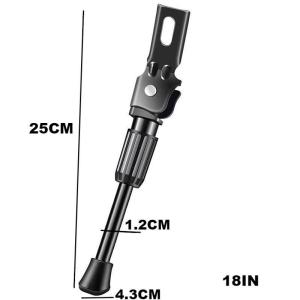 16in 18in 20in Penyangga Kaki Sepeda Anti Selip Lipat Samping Kickstand Sepeda Dengan Memperbaiki Tab