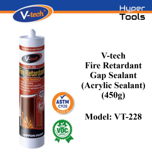 V-tech Fire Retardant Gap Sealant (Acrylic Sealant) 450g (White) (Model: VT-228)