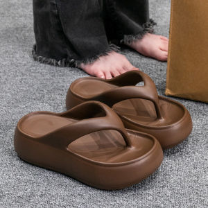 [Free Shipping] Super soft womens outdoor slippers with a high-end feel fashionable summer thick-soled flip-flops height-increasing outdoor sandals