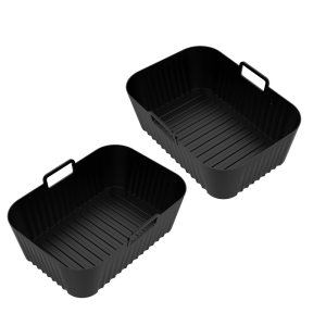 Set of 2 Air Fryers Pads Rectangular Silicone Liners Nonstick Cooking Accessory Air Fryers Basket for Frying Machine Use
