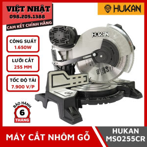 Máy cắt góc đa năng Hukan MS0255CR công suất 1650W sử dụng lưỡi 255mm chuyên cắt nhôm gỗ chính hãng Tặng kèm lưỡi cắt -  Máy cắt nhôm giá rẻ - Điện máy Việt Nhật