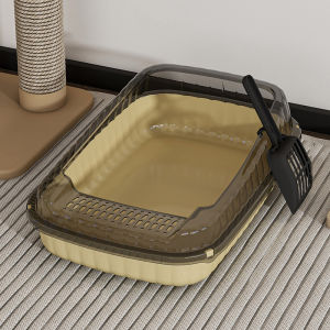 ห้องน้ำแมวตัวใหญ่ ใหญ่กระบะทรายแมว กระบะทราย มีให้เลือก 3 สี กันลื่นด้านล่าง การออกแบบที่โปร่งใส พื้นที่มากมาย