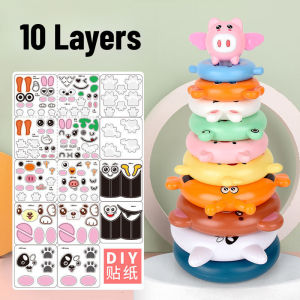 Rainbow Stacking Rings Toys Stacking Toys for Toddlers Baby Sensory Montessori Toys Bath Toys