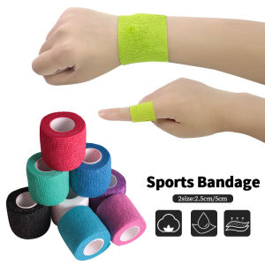 เทปผ้ายืดหยุ่น ผ้าพันแผล เทปพันออกกำลังกาย ผ้าล็อค แบบมีกาวในตัว สำหรับเล่นกีฬา ขนาด2.5cm/5cmยาว4.5Mเทปผ้าพันข้อมือ ข้อเท้าSP48 เทปผ้าพันแผล เทปผ้าพันข้อมือ เทปผ้าพันข้อเท้า เทปผ้าพันกีฬา - Lazada