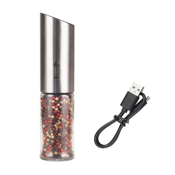 Seasboat Electric Salt and Pepper Grinder Usb Rechargeable Set Electric ...