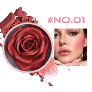 VERONNI 3D Rose Petal 4-Color Blush - Silky Powder & Natural Finish Waterproof & Long-Lasting All-in-One Palette