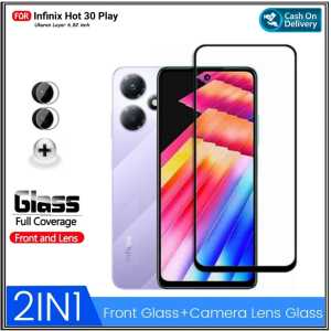 Paket 2IN 1 FULL TEMPERED GLASS INFINIX HOT 9 PLAY 2020 30 30 PLAY FREE ANTI GORES CAMERA