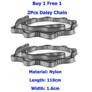 (Buy 1 Free 1) 2Pcs Multifunction Yoga Belts Stretch Daisy Chains Extension Straps Durable Adjustable for Outdoor Climbing/Swing/Yoga Hammock