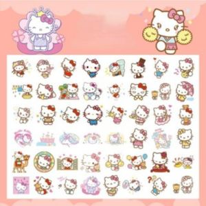 SANRIO Set 100 Miếng Dán Pvc Chống Thấm Nước Họa Tiết Hoạt Hình Kuromi Melody Dễ Thương Diy
