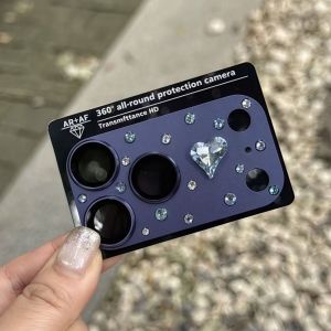 NEXTYOO HD rõ nét Bảo vệ camera bằng kính Bảo hiểm toàn diện Trái tim 3D cương Nắp ống kính máy ảnh Sang trọng Chống sốc Phim ống kính Cho iPhone 17 Pro Max 17Pro.