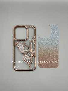Astro CC - Case Cantik untuk iPhone 13 13 Pro 13 Pro Max Casing Glitter Butterfly Kupu-Kupu