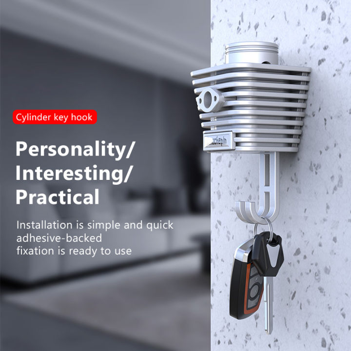 SEAMETAL%20Wall-mounted%20Key%20Hanger%20Hook%20Moto%20Cylinder%20Style%20Strong%20Adhesive%20Hook%20Holder%20Home%20Storage%20Organizer%20-%20Image%205