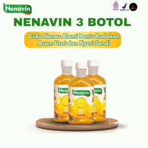 Nenavin Cuka Nanas  - Membantu Meredakan Diabetes Asam Urat dan Nyeri Sendi - 3 Botol