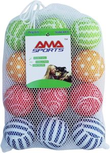 AMA SPORT Dog Squeaky Tennis Balls for New PuppySmall Dogcat for FetchExerciseToys 12 Balls Pack (2.0Inch Small)