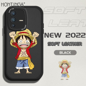 Hontinga Casing Case For VIVO V23 V25 Pro 5G X90 Pro 5G Y01A Y02 Y02A Y02T Y15C Y16 Case Cartoon Anime Luffy leather Soft Silicone Phone Case Full Cover Camera Protection Cases Shockproof Back Cover Phone Casing Softcase For Girls