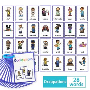 Children Learning Occupations English Words Flashcards Educational Toys Learning Cards English Flash Cards for Kids Homeschool Supplies Teaching Aid