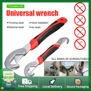 2PCS Universal Adjustable Wrench Spanner Tool N Grip Spanner Set Spanar Serbaguna Tool
