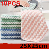 10PCS Thickened Cleaning Towel Reusable Microfiber Washing Rags Wipe Cloth for Kitchen Bathroom
