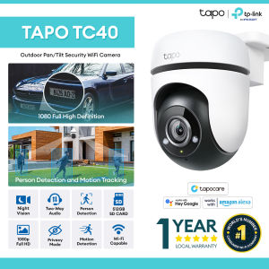 TP-Link Tapo TC40 High-Definition 1080P Weatherproof Outdoor IP65 Pan/Tilt Security Camera with 2-Way Audio Person Detection Night Vision and Two-Way Alarm
