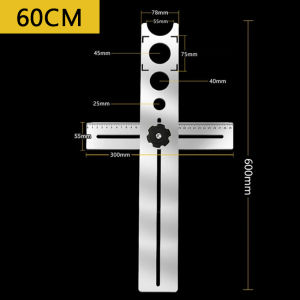 Adjustable Hole Locator Tile Angle Measurement Ruler Tile Angle Measurement Ruler for Square Carpenter Stainless Steel Ceramic Tile Hole Locator Ruler Adjustable Punching Hand Measure
