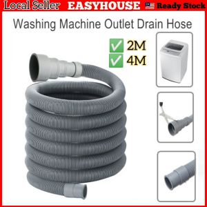 🔥LOCAL SELLER🔥 Universal Washing Machine outlet Hose Washer Pipe Connector Paip Tiub Air Keluar Menyambung Mesin Basuh 洗衣机出水管 Washing Machine Dishwasher Drain Hose Outlet Water Pipe 2m 4m