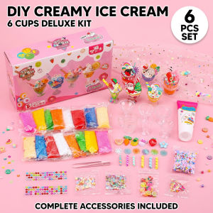 Kawaii Mini DIY Cream Glue Cake Making Kit Pretend Food Handmade Craft Toy Stress Relief Creative Present for Girls Birthday Children Day Gift