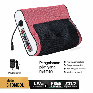 Bantal Pijat Leher Bahu Belakang Tubuh Pijat Listrik Bantal Pijat Shiatsu Pijat Serviks Massage Pillow Multi Fungsi kepala pijatan memijat leher paha kaki