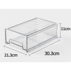 Hicus Refrigerator for vegetables and fruits stackable drawer with handle fridge organizer storage
