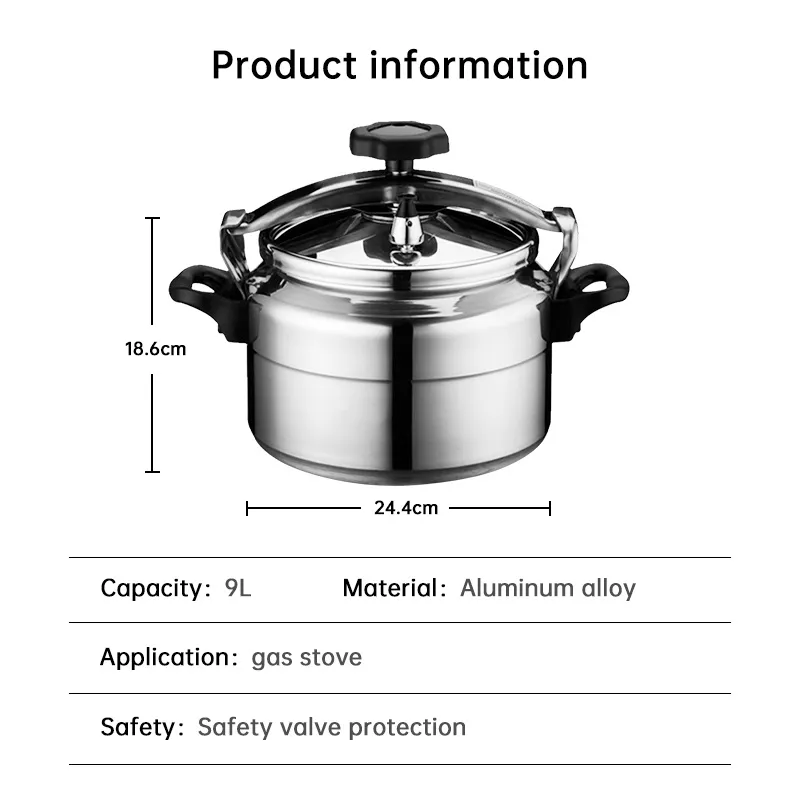 Standard pressure cooker size sale