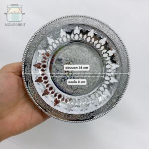 ถาดนพรัตน์ ขนาด 141828 ซม. สีเงิน สีทอง