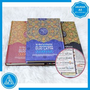 Alquran DUO LATIN Sambung | Alquran tajwid terjemah A5 | Alquran bacaan mudah | Al Qosbah