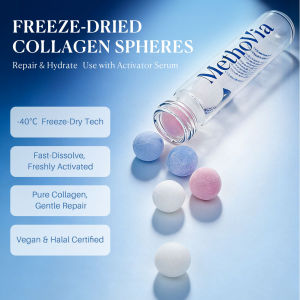MethoVia Freeze-Dried Collagen Spheres + Diluent Serum Set | Fresh Activation • Deep Hydration • Youthful Glow