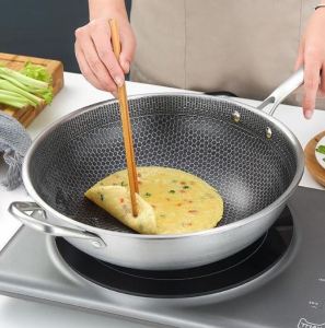 Non Stick Pan Stainless Steel Non Stick Frying Pan Induction Pan Wok Pan Kawali Frying Pan 32CM Paez PH