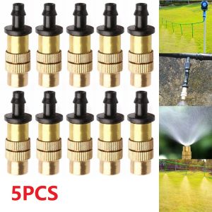 สปริงเกลอร์นายน้ำหัวฉีดละอองทองเหลืองปรับได้5ชิ้นสำหรับระบบทำความเย็น