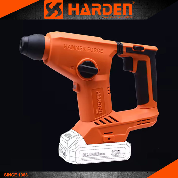 HARDEN 758232 20V Cordless Rotary Hammer (BATTERY NOT INCLUDED) Impact  Function, and Ergonomic Handle – Ideal for Demolition, Drilling, and  Chiseling