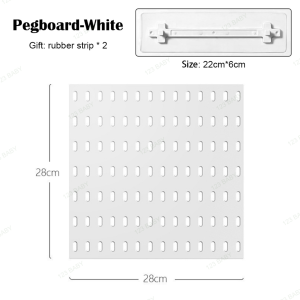 Wall Shelf Pegboard Dish Rack Kit Hole Board Organizer Wall Organizer Punching-free Wall Storage Rack with Sticky Hook DIY Decoration Combination Accessories