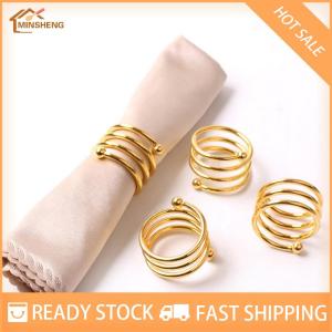 MIH ✨ COD ✨ 1PC Creative โลหะผ้าเช็ดปากแหวนปุ่มแหวนผ้าเช็ดปาก Western BUCKLE napkin RING
