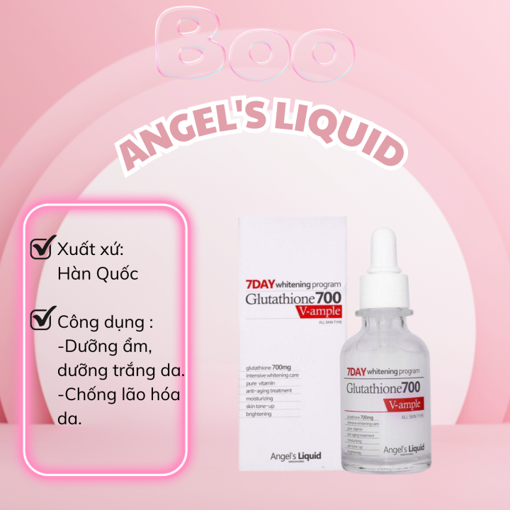 huyết thanh trắng da 7day whitening program glutathione 700 v-ample HCM][Lấy mã giảm thêm 30%] Sản Phẩm Làm Đẹp Da Hàn Quốc Hỗ Trợ Dưỡng Ẩm Và Làm Mềm Da Sử Dụng Firm