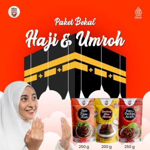 Paket Haji & Umroh! Ikan Kayu Aceh 250gr + Paru Pedas Aceh 250gr + Rendang Minang 200gr