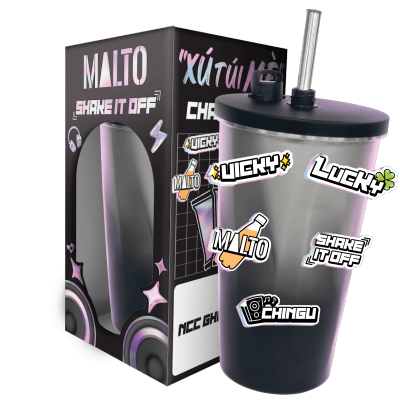 [HÀNG TẶNG KHÔNG BÁN] Ly giữ nhiệt Malto + charm