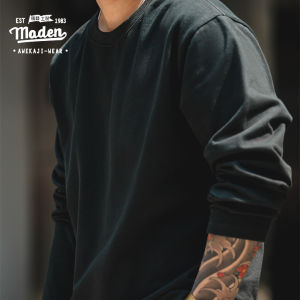 Maden เสื้อสเวตเตอร์2024ยาวสำหรับผู้ชายเสื้อสเวตเตอร์แขนยาวสไตล์อเมริกันคลาสสิกใหม่สำหรับฤดูใบไม้ร่วง